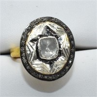 S/Sil Rose Cut Diamond(1.7ct) Ring