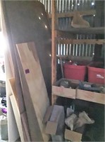 Plywood, Scrap Wood, Contents of Shelves, Work Lig