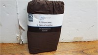 NEW Mainstay Chocolate Brown 2 Pillow Cases