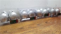 4 Packs Silver Bling Egg Shaped Christmas Balls