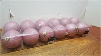 Pink Glitter Bling Chritmas Balls
