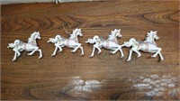 4 Victorian Bling Horse Ornaments 4inHx5inL