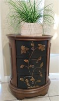 403 - UNIQUE 3 DRAWER ROUND ACCENT TABLE