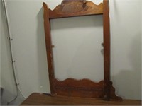 Antique Swivel Mirror Wood Frame - 25 x 41"