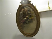 Antique Oval Mirror - 26" High