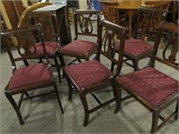 6 Queen Anne Style Chairs - Harp Back