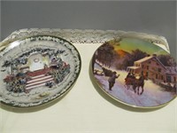 2 Christmas Themed Collector Plates