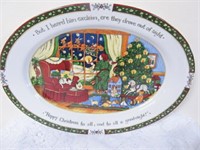 Porcelain Portmeirion Oval Christmas Platter