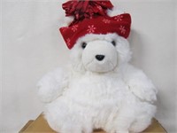White Plush Winter Bear - 17" Tall Sitting