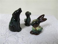 4" Blue Mountain Wolf With Duck & Rabbit