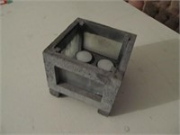4 Tea light Candles in cement frame - 5.5 x 5