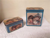 2 Collectable Tins - 5" h & 2.5" h
