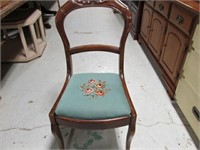Occasional Chair with Removable Petit Point Seat