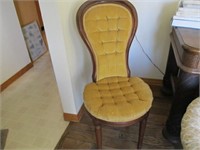 Gold Velvet Upholstered & Tufted Chair