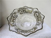Silver Overlay Fruit Bowl - 10.5" x 4"