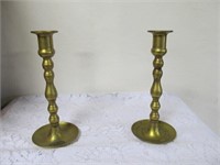 Pair 7" Tall Bronze Candle Stick Holders