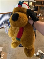 Large Stuffed Christmas Dog