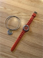 Watch & Monogrammed "C" Bracelet