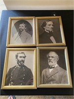 Lot of 4 Confederate Pictures