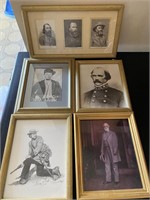 Lot of 5 Confederate Pictures