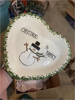 Heart Shaped Christmas Platter
