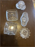 Lot of 5 Crystal Dishes