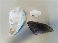 2 Large Raw Glass Chunks