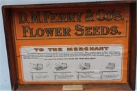 D.M. Ferry & Co. Flower Seeds Advertising Oak Box