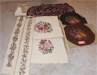 Oval Braided Rug, Bird & Animal Tapestries, etc.