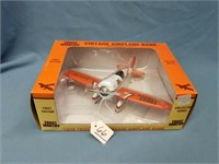 NIB "1929 Travel Air Vintage Airplane Bank"