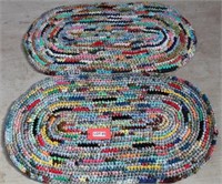 (2) Oval Braided Rugs **