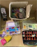 Assorted Crafting Items, Beads, Thread, Figurines