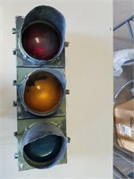 Antique Traffic Light With Glass Globes