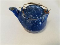 Cast Iron Enamel Vintage Tea Pot