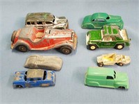 8 Vintage Metal Toy Vehicles