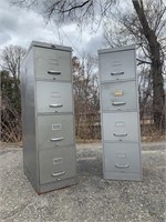 Steel Vintage Filing Cabinet Set
