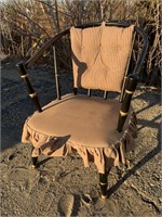 Vintage Wooden Upholstered Chair