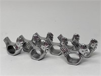 Pewter Rooster Napkin Rings