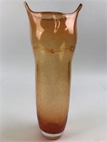 Vintage Signed Boatman Art Glass Vase