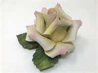 Vintage Capodimonte Porcelain Rose