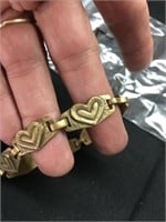 PRETTY Brass Hearts Bracelet