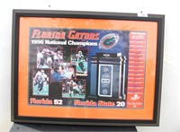1996 Florida Gators Framed Championship Poster