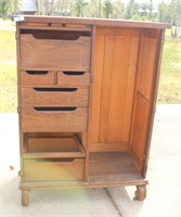Vintage Wood Dresser Wardrobe- missing door