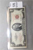 1953 RED SEAL TWO DOLLAR BILL