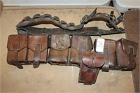 LEATHER BELT AND POUCHES