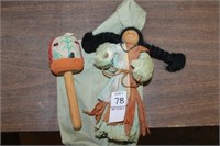 VINTAGE DOLL AND RATTLE