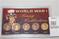 WORLD WAR I PENNY COLLECTION