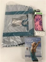New Yoga Mat Tote, DVD Set & Water Bottle