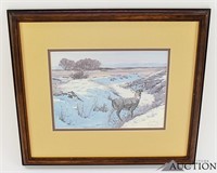 Framed Deer Print by Linda Budge Signed #15 / 500