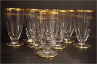 Gold rimmed antique water goblets